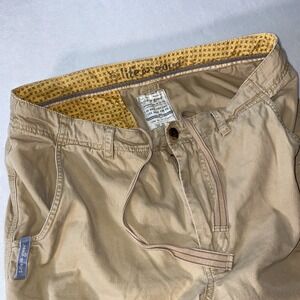Life Is Good Chino Shorts Men 34 Khaki Drawstrings Casual Outdoor Hike Camp Gorp